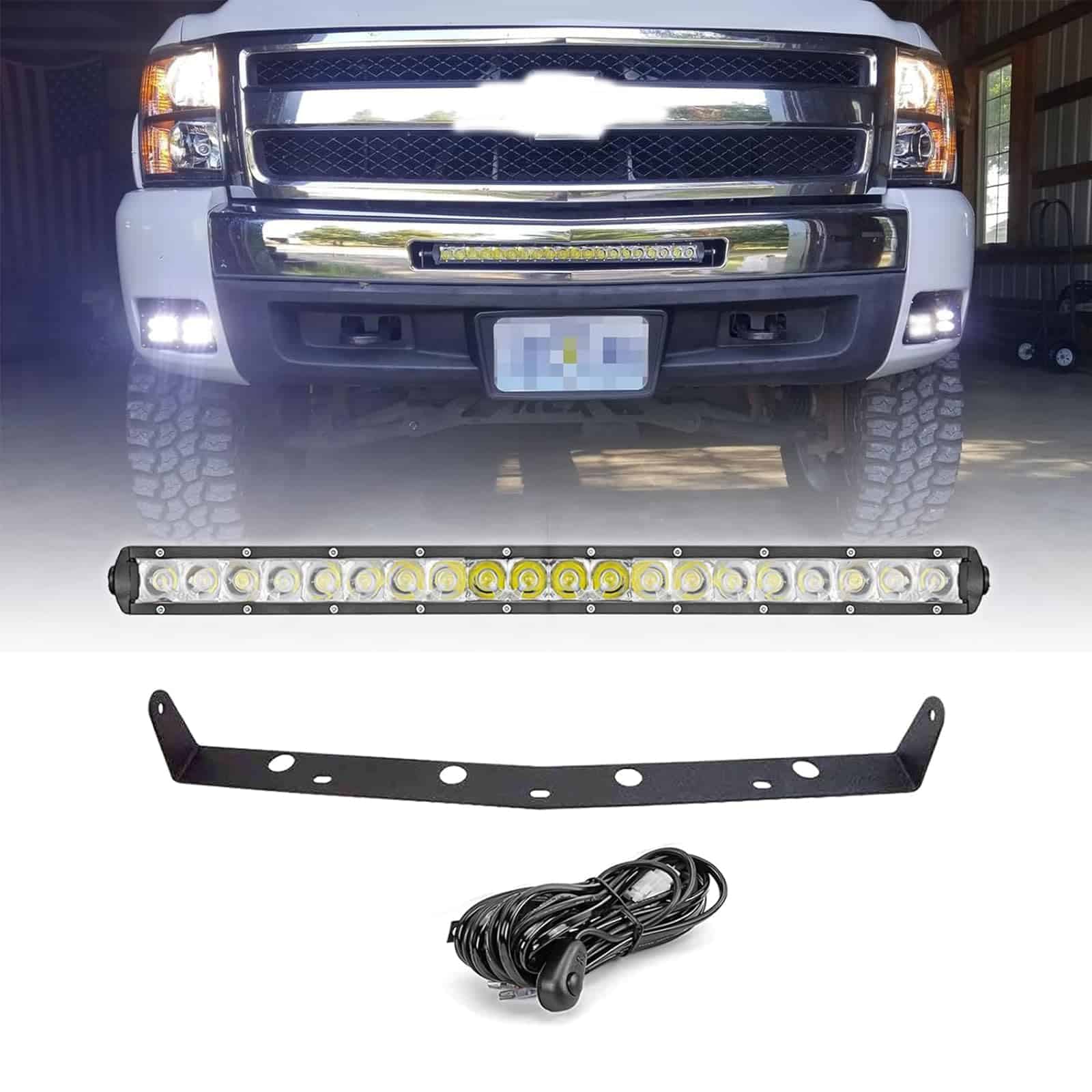 22 Pulgadas 150W Barra de Luz LED de Fila Recta con Kit de - Imagen 10