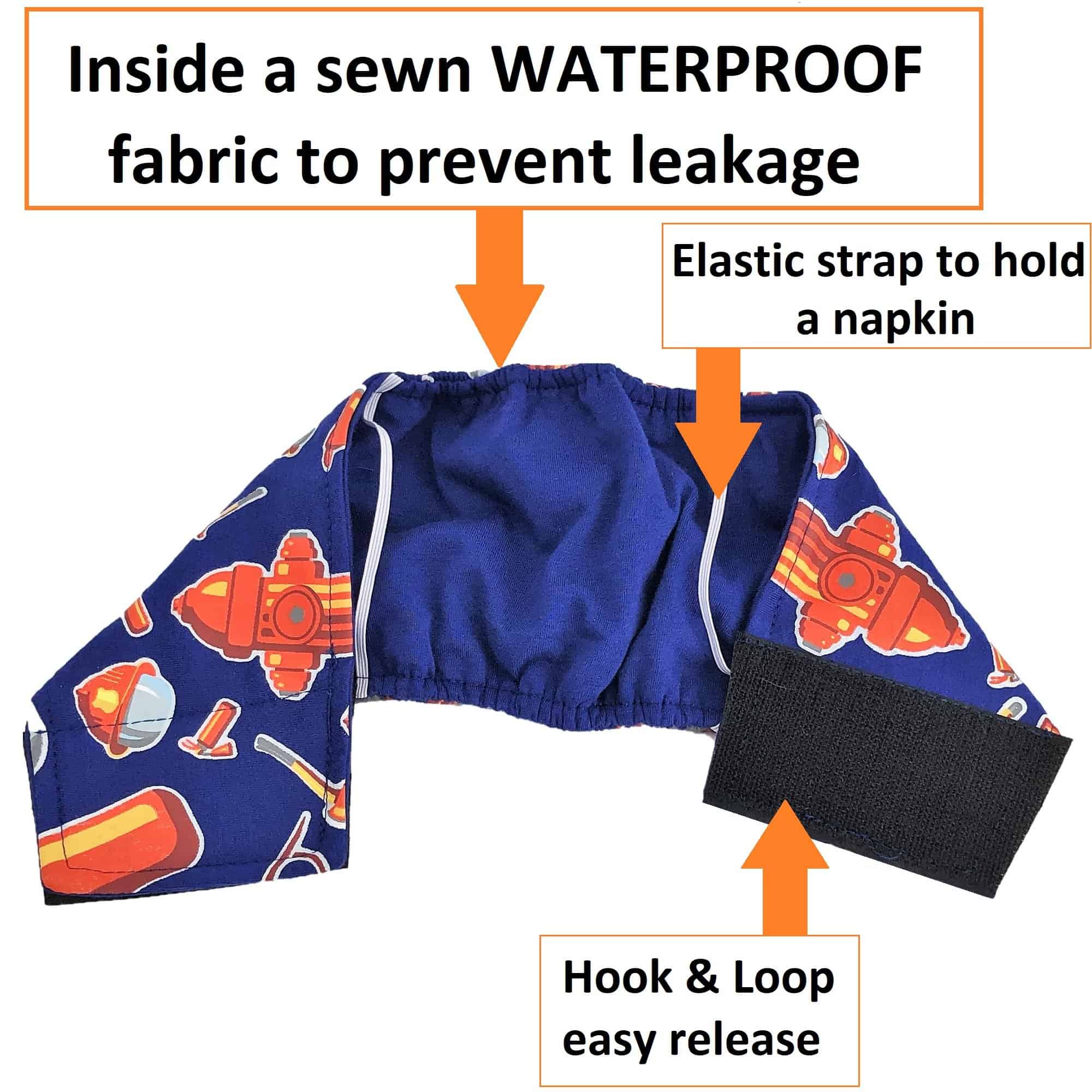 Paquete - 2pcs Pañales Lavables para Perros Machos Banda - Imagen 4