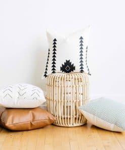 Funda de Almohada de Cuero Decorativa Moderna y Lujosa de