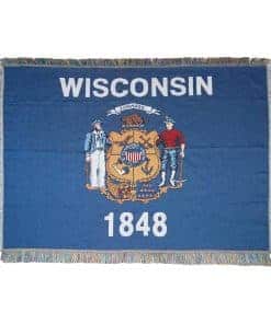 Manta de tapiz tejido con la bandera del estado de