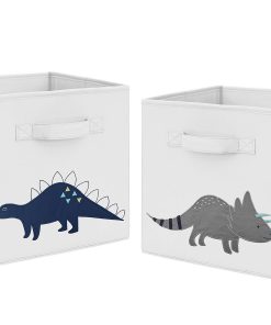 Set de 2 Cubos de Almacenamiento Plegables de Tela en Azul