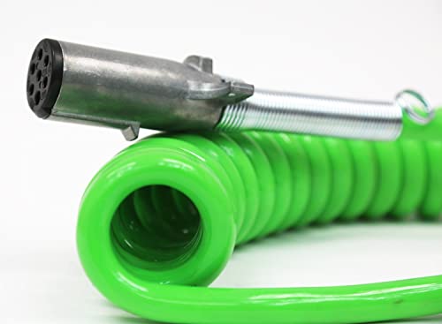 Cable en Espiral ABS de 7 Vías Mytee Products 15 Ft (Verde) - Imagen 4