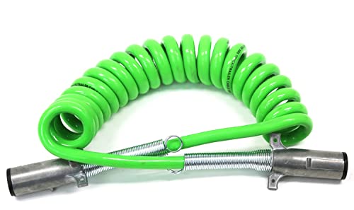 Cable en Espiral ABS de 7 Vías Mytee Products 15 Ft (Verde)