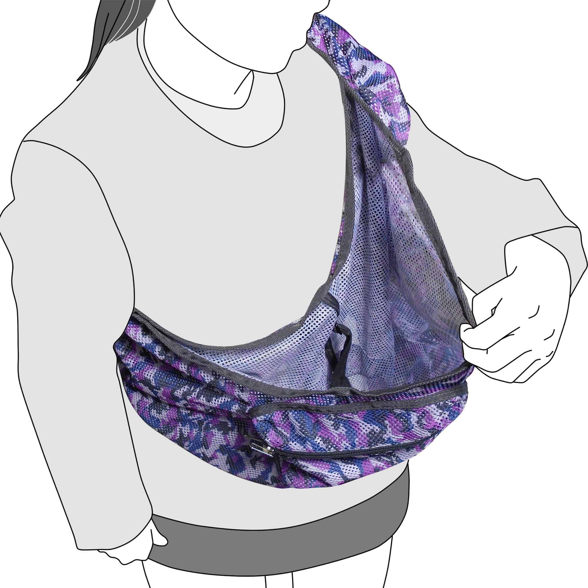 Bolso Bandolera Plegable de Malla con Estampado de - Imagen 6