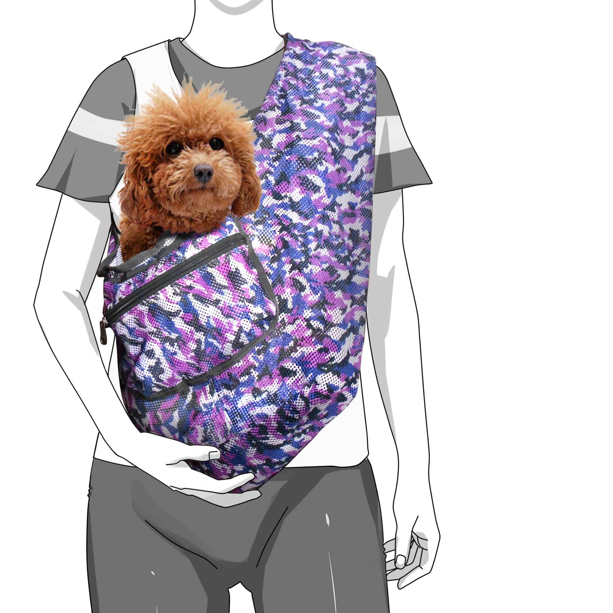 Bolso Bandolera Plegable de Malla con Estampado de