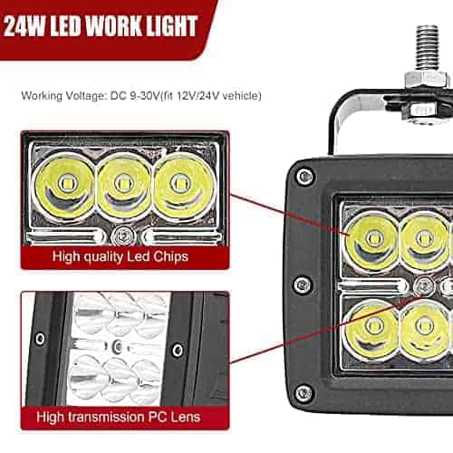 Faros LED de Niebla de 3 pulgadas 24W con Kit de Cableado - Imagen 7