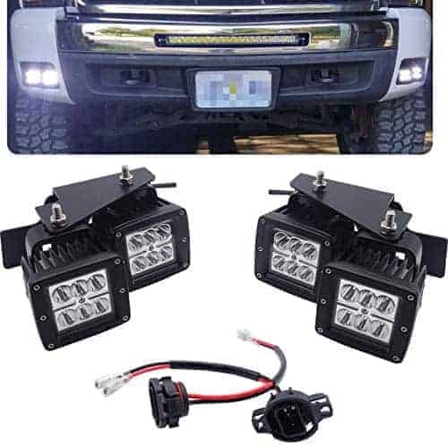 Faros LED de Niebla de 3 pulgadas 24W con Kit de Cableado