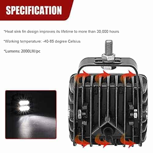 Faros LED de Niebla de 3 pulgadas 24W con Kit de Cableado - Imagen 5