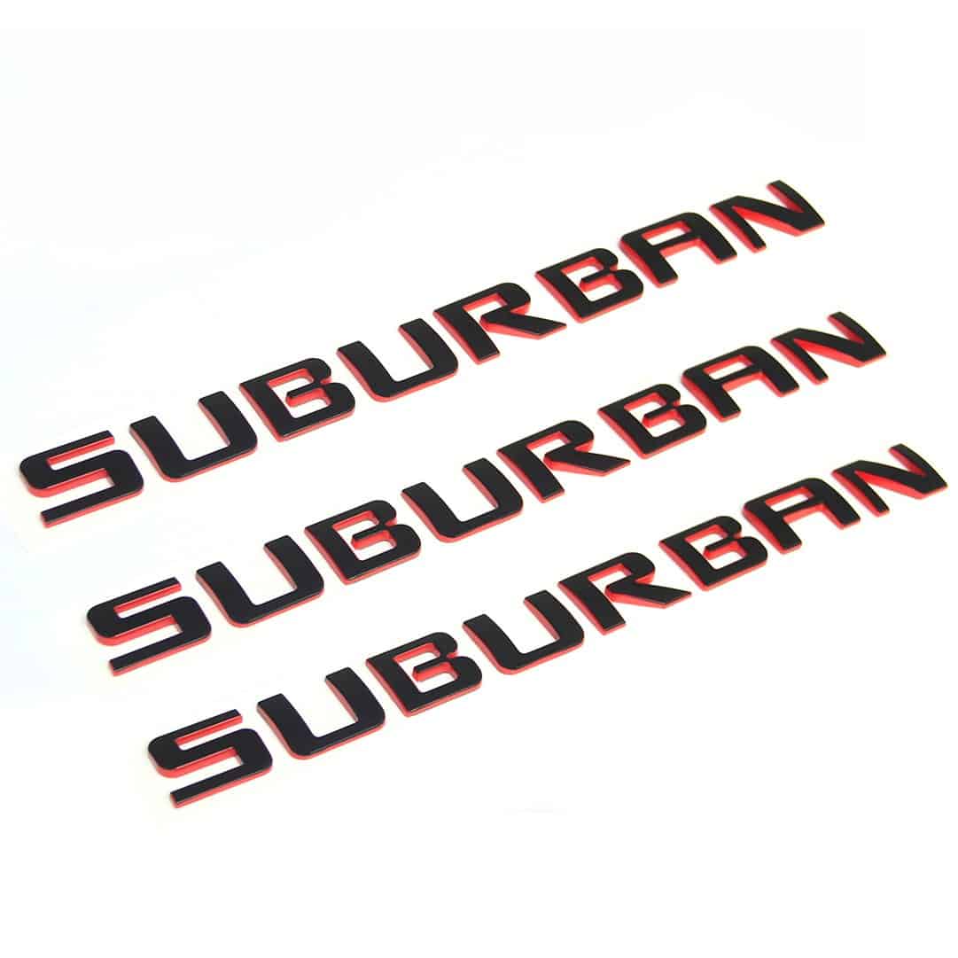 3 piezas de Placas de Nombres Emblemas OEM de Suburban