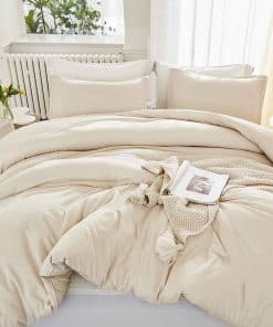 Conjunto de Funda Nanko Beige para Edredón Tamaño Queen, 3