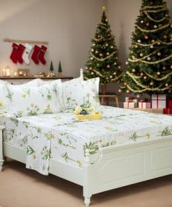 Juego de sábanas 100% algodón FADFAY de 4 piezas, juego de