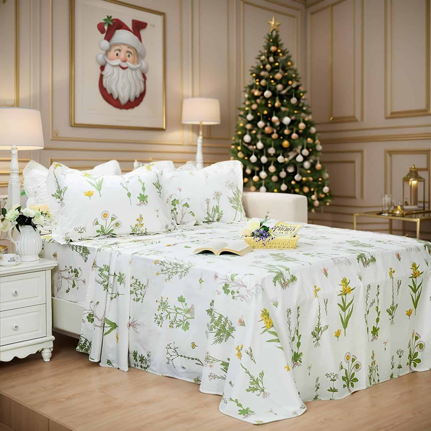 Juego de sábanas 100% algodón FADFAY de 4 piezas, juego de - Imagen 3