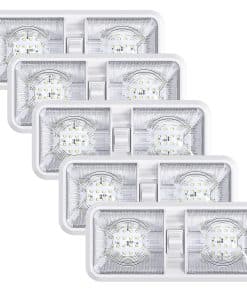 Juego de 5 Luces LED de Domo Doble para Techo de RV con