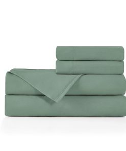 Juego de sábanas tamaño queen BASIC -Azul spa