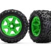 Traxxas 8672G Ruedas de 3.8" con Neumáticos Talon Ext, Verde