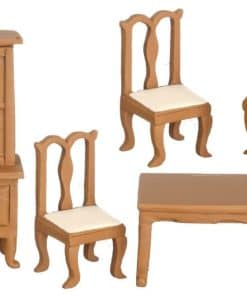 Juego de Comedor en Miniatura 1/2 pulgadas, 6 piezas,