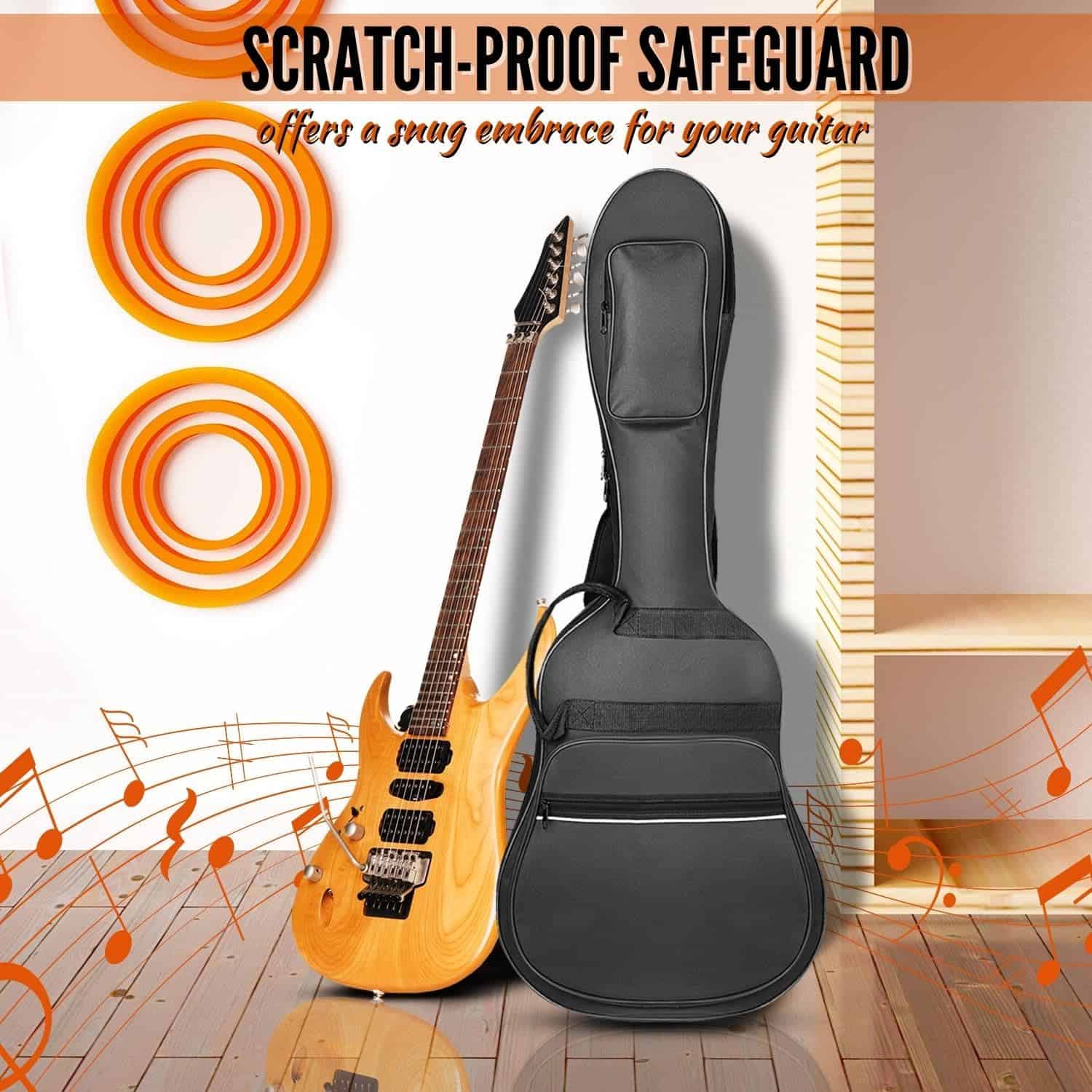 Estuche de Guitarra Eléctrica Flexzion - Funda Suave para - Imagen 9