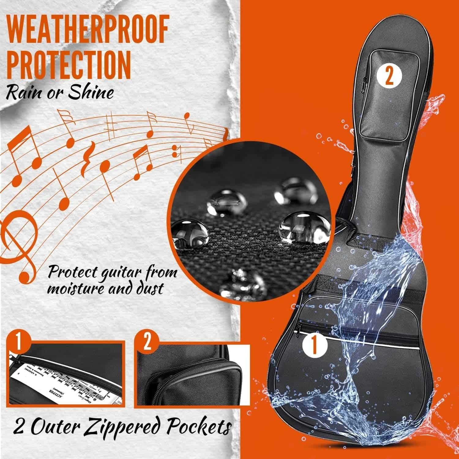 Estuche de Guitarra Eléctrica Flexzion - Funda Suave para - Imagen 4