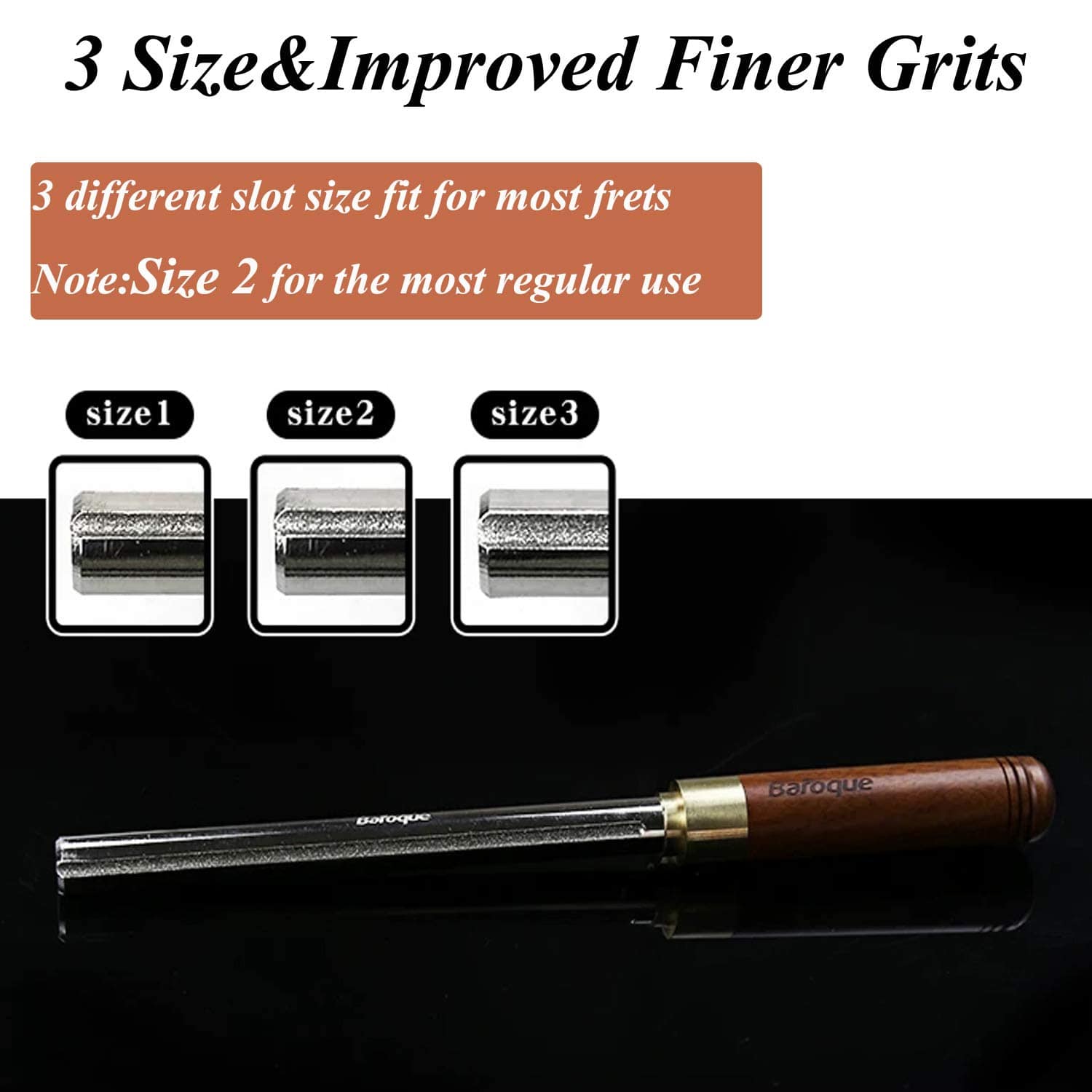 Lima Barroca para Coronar Diapasones de Guitarra con - Imagen 3