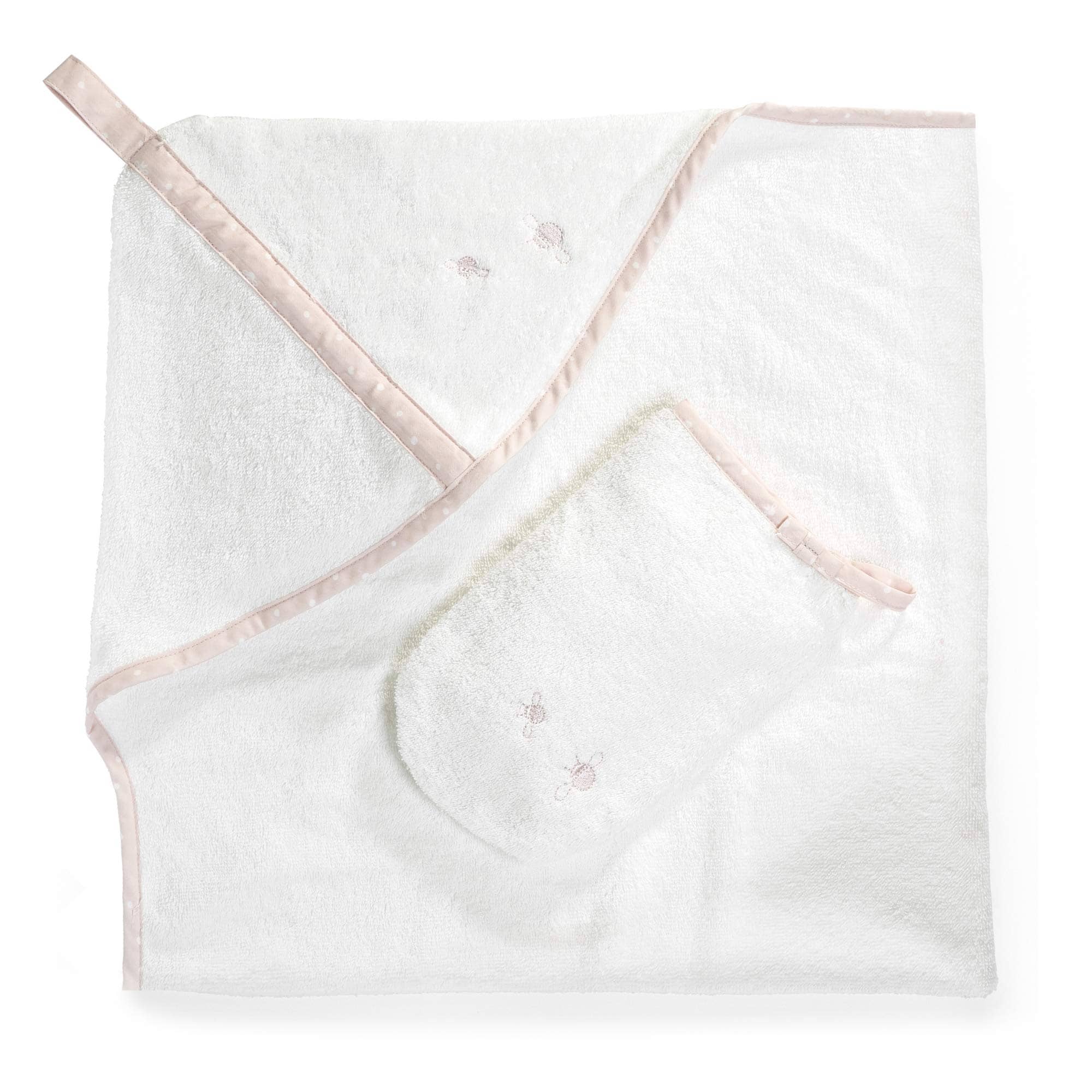 Toalla con capucha Stokke, Abeja Rosa - Toalla de baño para