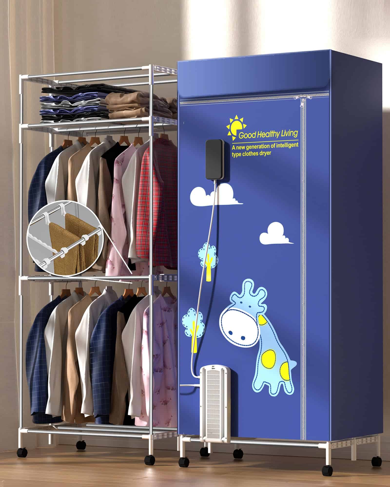 Secadora Portátil KASYDoFF, Capacidad de 35LB-67Pulgadas - Imagen 5