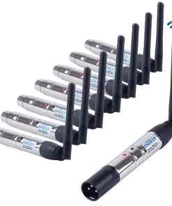 CHINLY 8pcs 2.4G DMX512 Inalámbrico 1 Transmisor Macho & 7