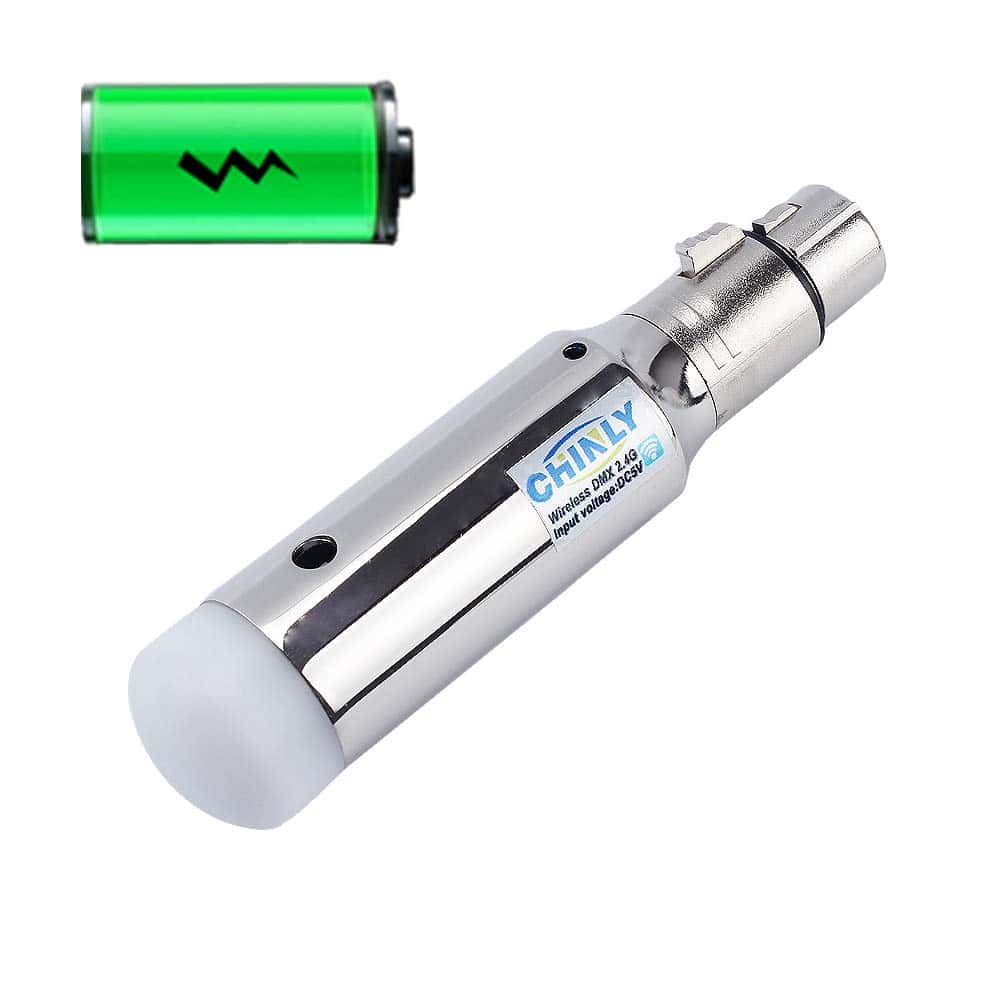 Receptor Inalámbrico CHINLY DMX 512 Dfi DJ 2.4G con Batería
