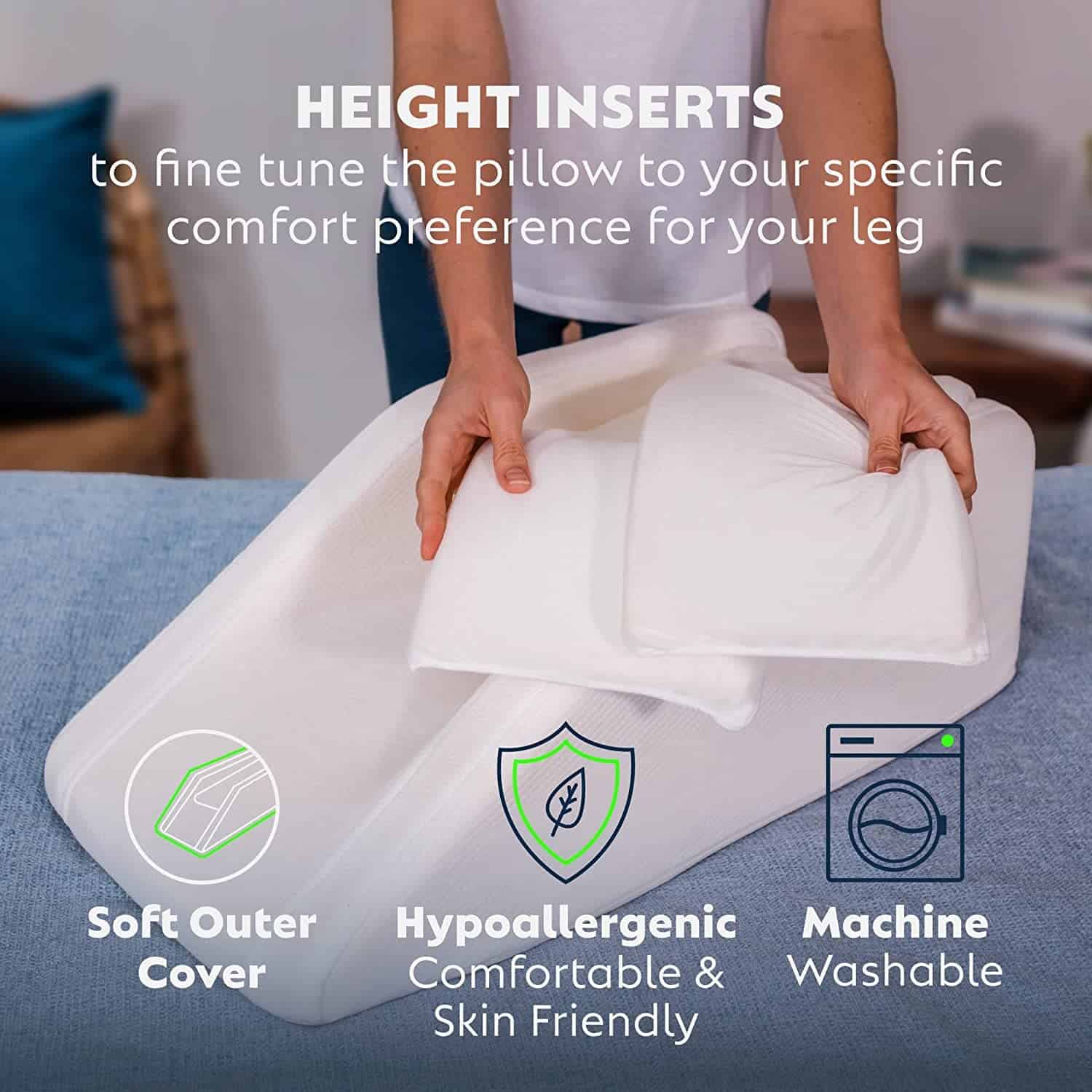 Almohada de Soporte Ajustable para Piernas, Rodillas y - Imagen 6