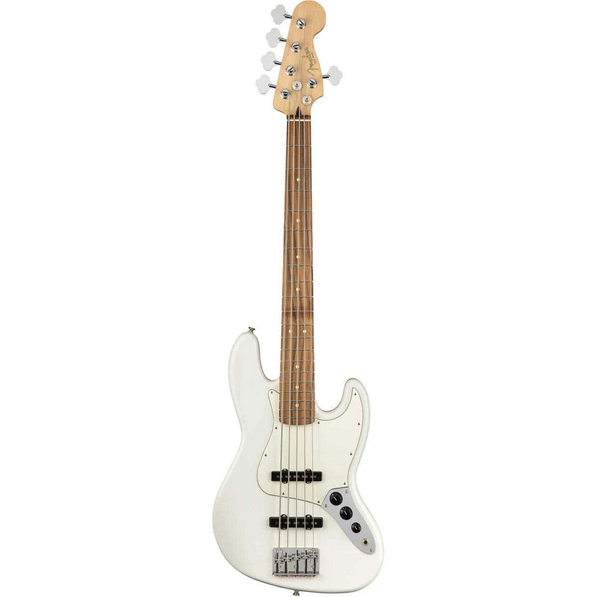 Bajo Jazz Fender Player de 5 Cuerdas, Blanco Polar,