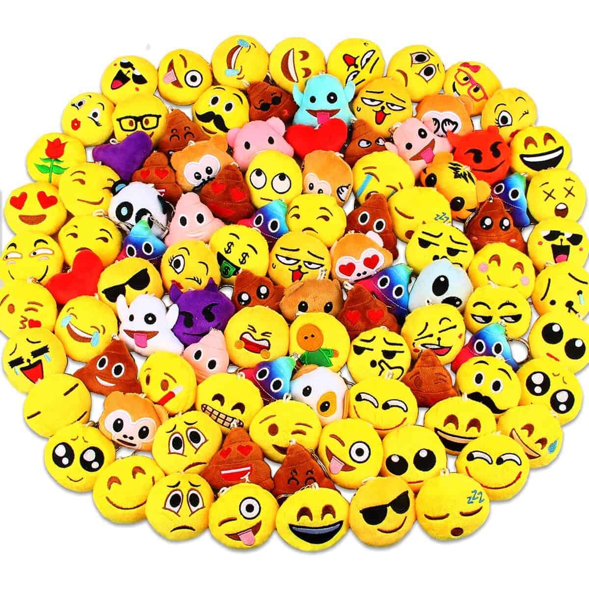 Dreampark Emoticon Party Favors, Paquete de 100 Llaveros de