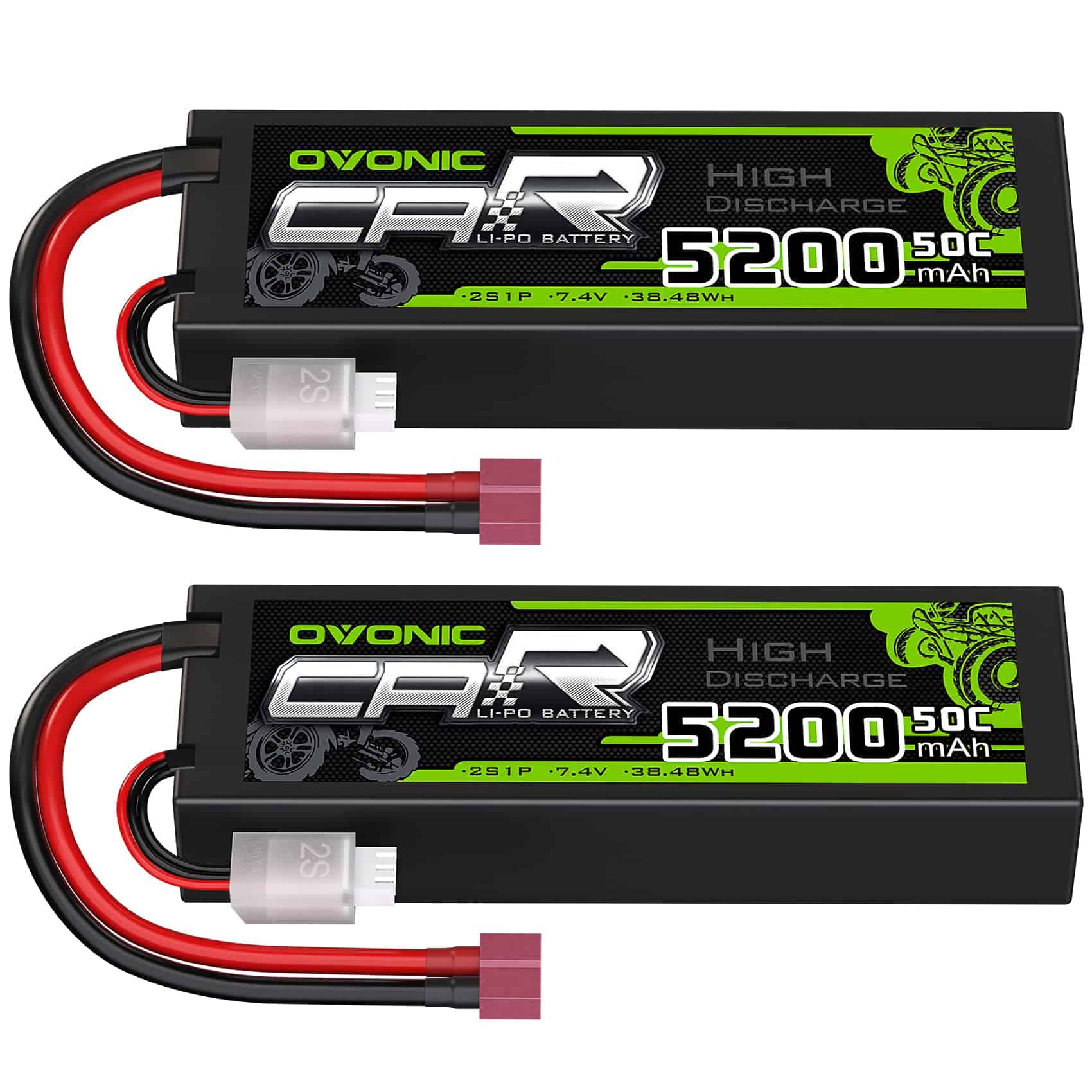 Batería de Lipo OVONIC 2s 50C 5200mAh 7.4V con Conector