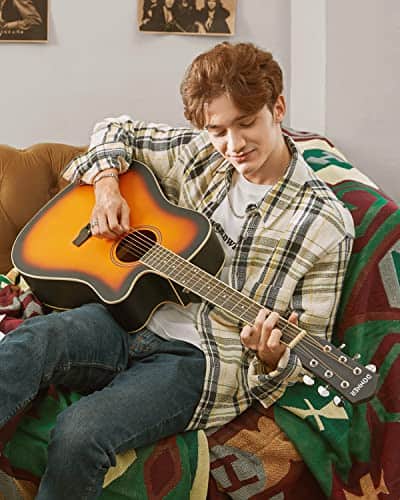 Guitarra Acústica Donner para principiantes adultos Tamaño - Imagen 7