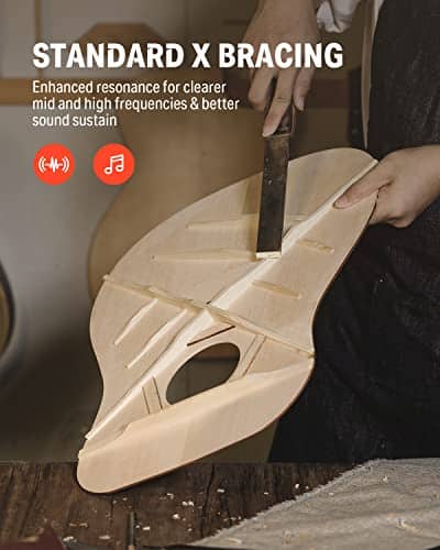 Guitarra Acústica Donner para Principiantes Adultos Tamaño - Imagen 6