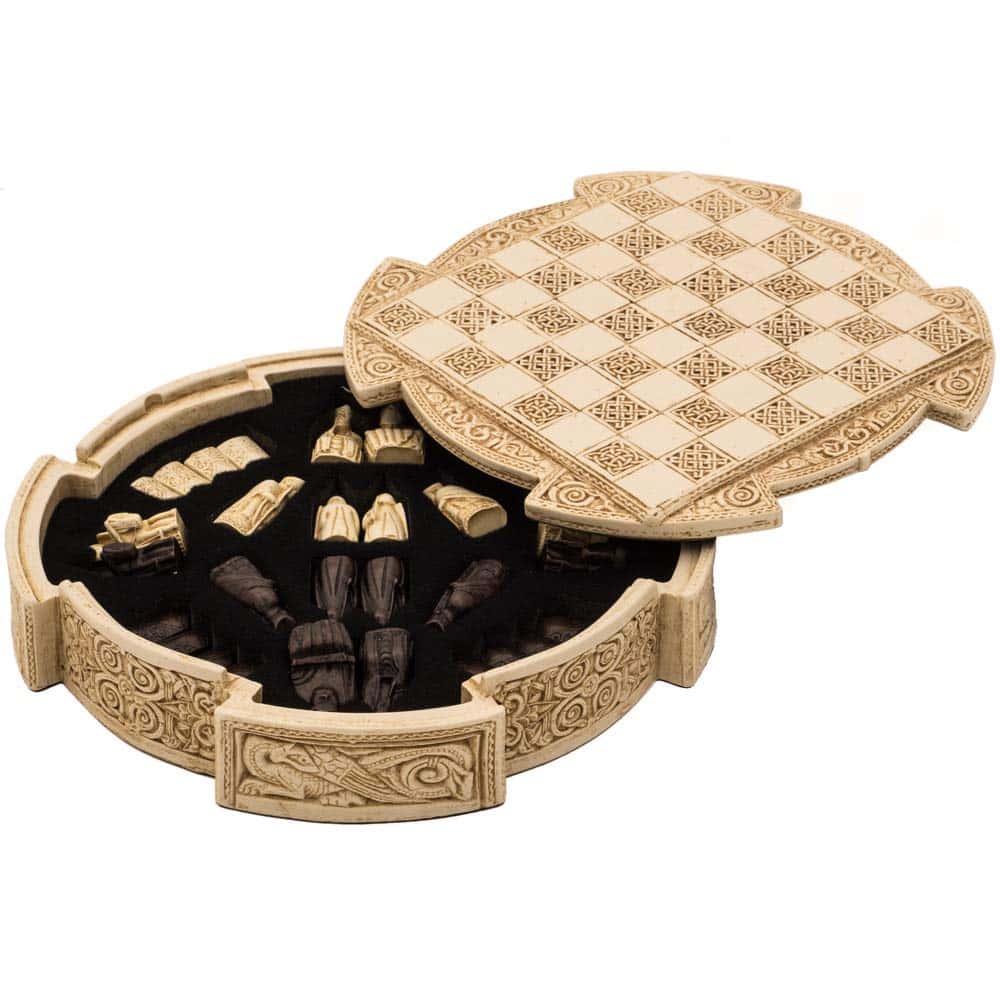 Juego de ajedrez celta compacto de la Isla de Lewis de 9 - Imagen 4