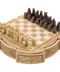 Juego de ajedrez celta compacto de la Isla de Lewis de 9