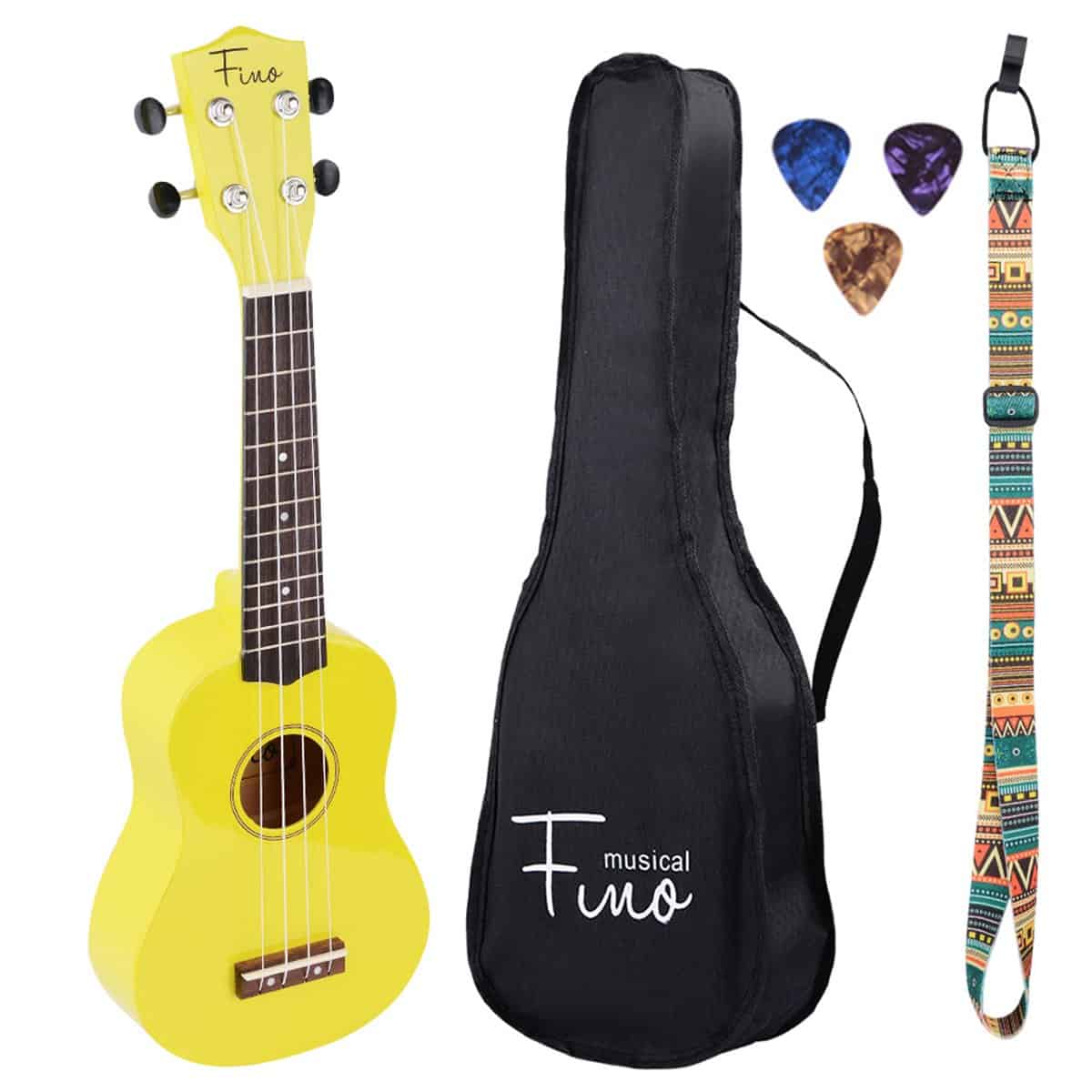 Ukelele Soprano FINO para Niños de 21 Pulgadas con Bolsa de