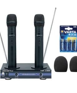 Sistema de micrófono inalámbrico recargable VHF-3300 de 2