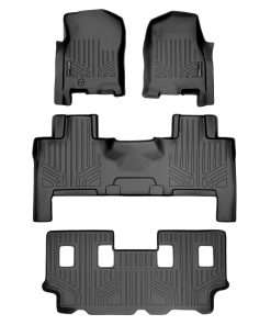 Juego de 3 alfombras para piso MAXLINER en negro para