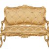 Settee en miniatura Dollhouse Louis XV Rococo, acabado en
