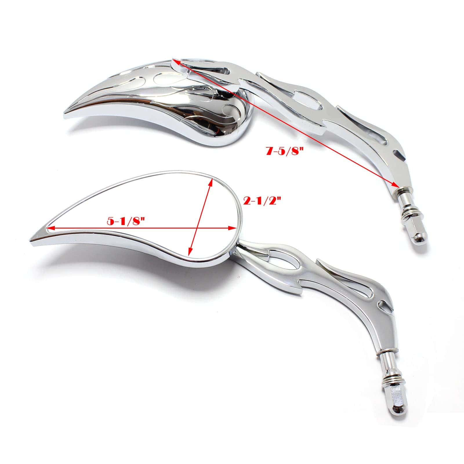 Espejos Laterales de Teardrop de 8mm Cromados para - Imagen 7