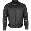 Chaqueta de motociclista M-Boss Apparel -Negro