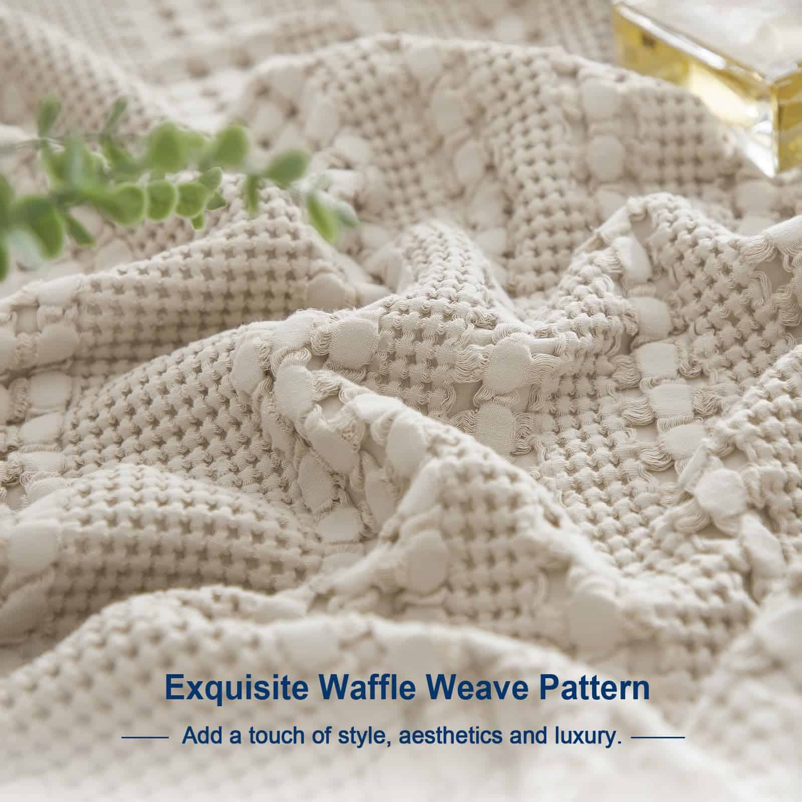 Manta de Algodón Tejido en Espiga PHF Tamaño King, Suave - Imagen 6