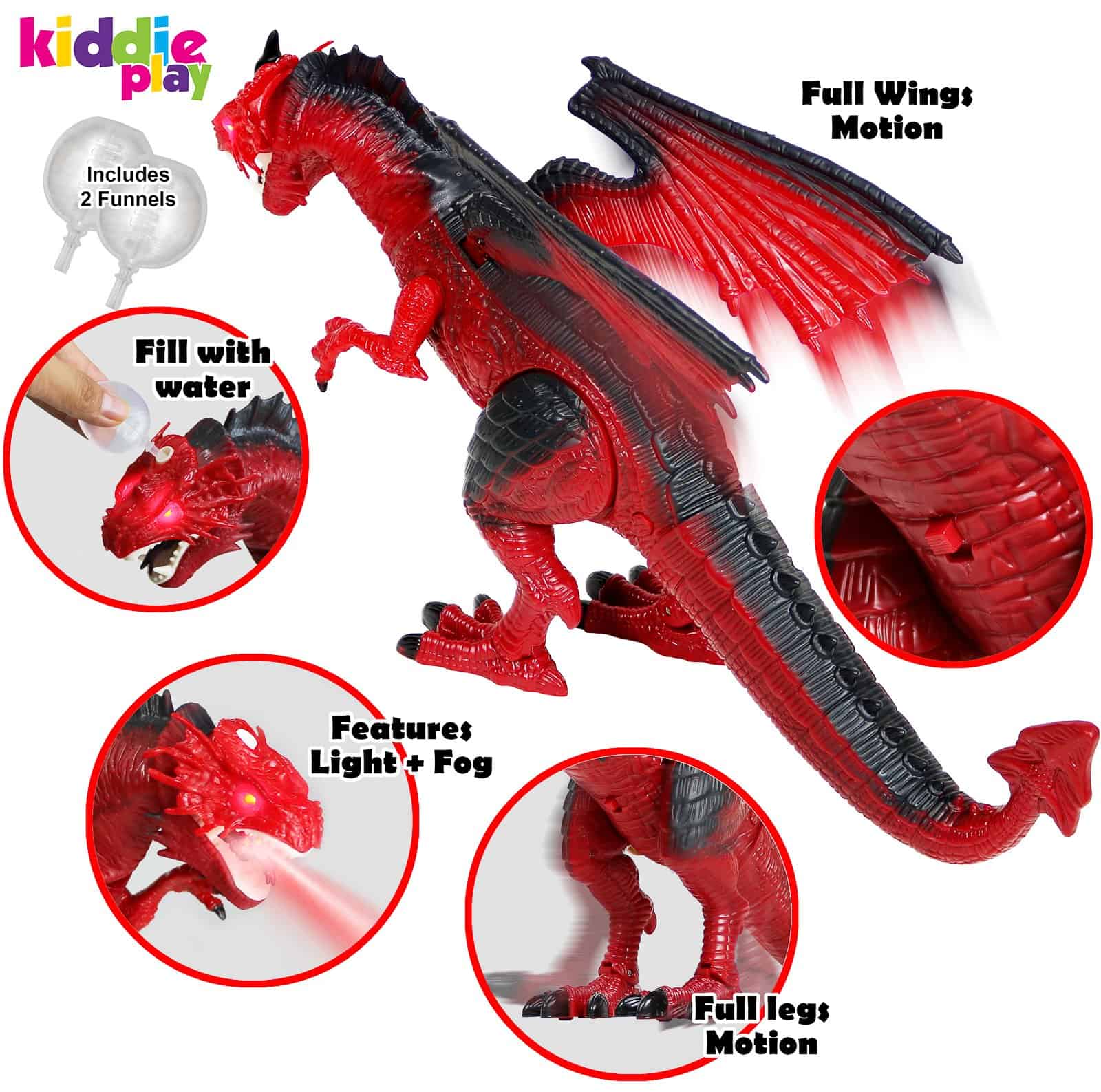 Juguete de Dragón de Control Remoto Kiddie Play con Luces - Imagen 3