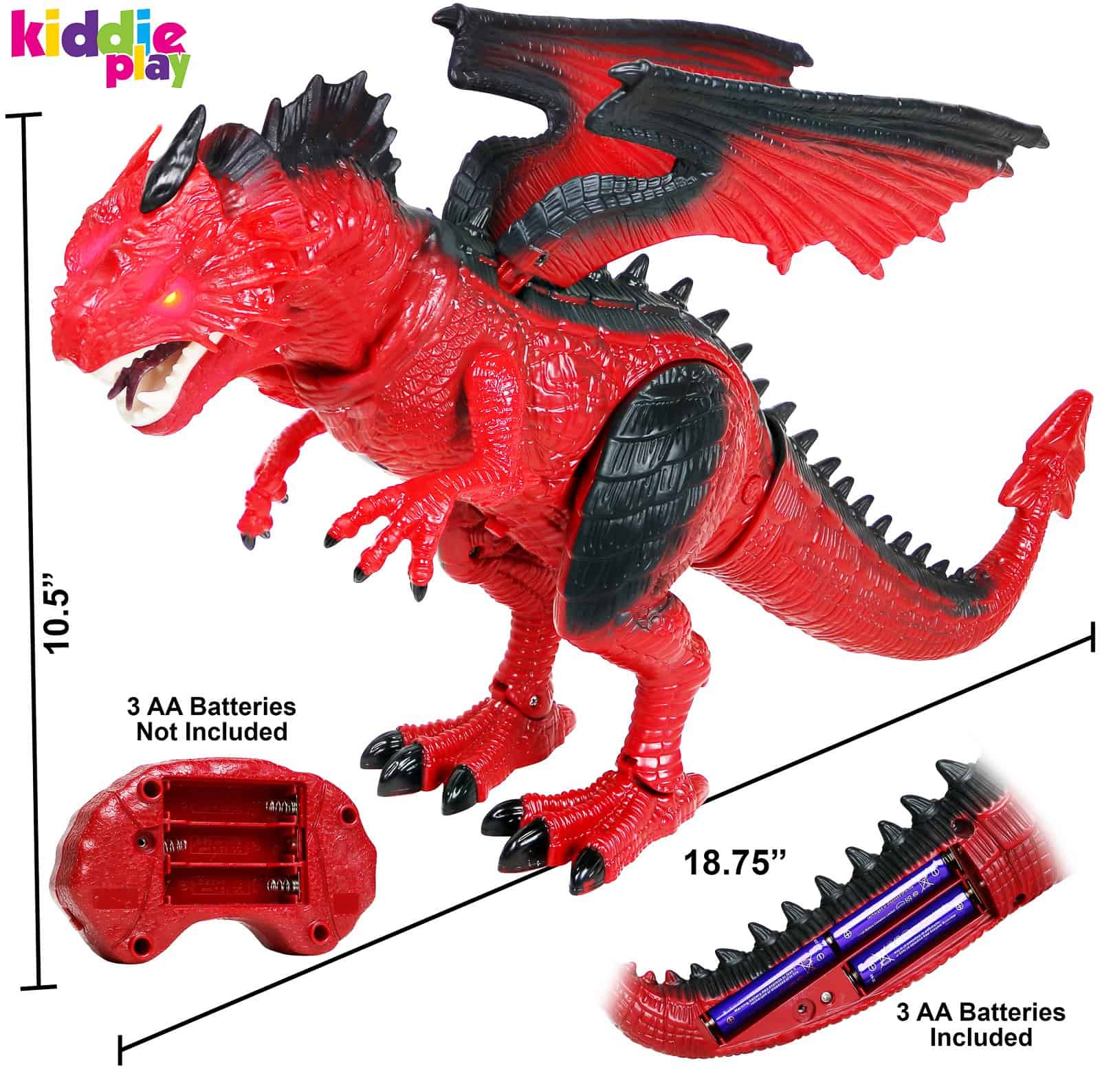 Juguete de Dragón de Control Remoto Kiddie Play con Luces - Imagen 4