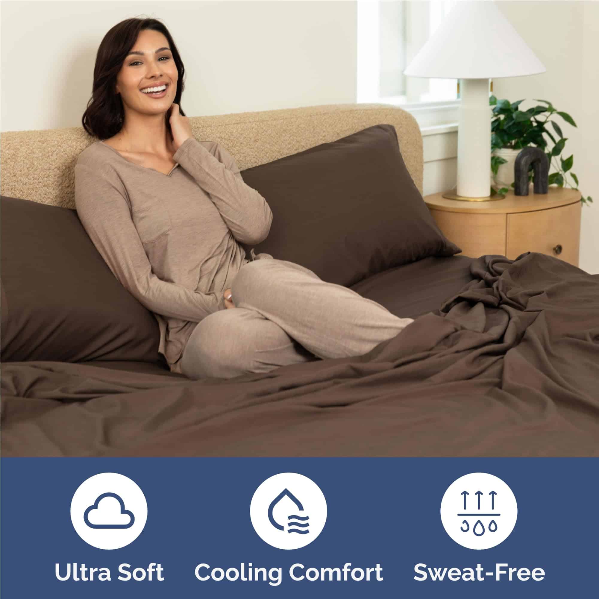 Juego de Sábanas Twin XL de 4 Piezas - Cómodas, -Marrón - Imagen 5