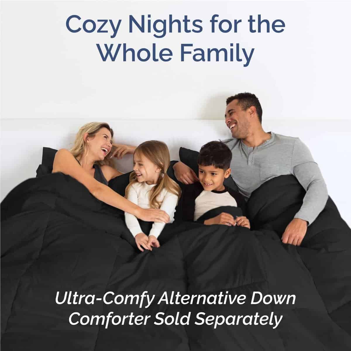 Juego de sábanas Twin XL de 4 piezas - Cómodas, -Negro - Imagen 8