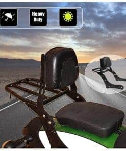 Soporte de Equipaje Trasero de Acero Negro para Motocicleta