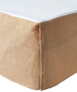 Falda de cama de arpillera Greenland Home, Natural, Queen
