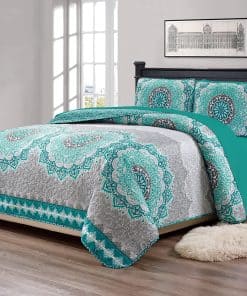 Fancy Collection 7 Pc Colcha de Cama Acolchada de Tamaño