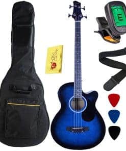 Guitarra Bajo Acústico-Eléctrica YMC de 4 Cuerdas con